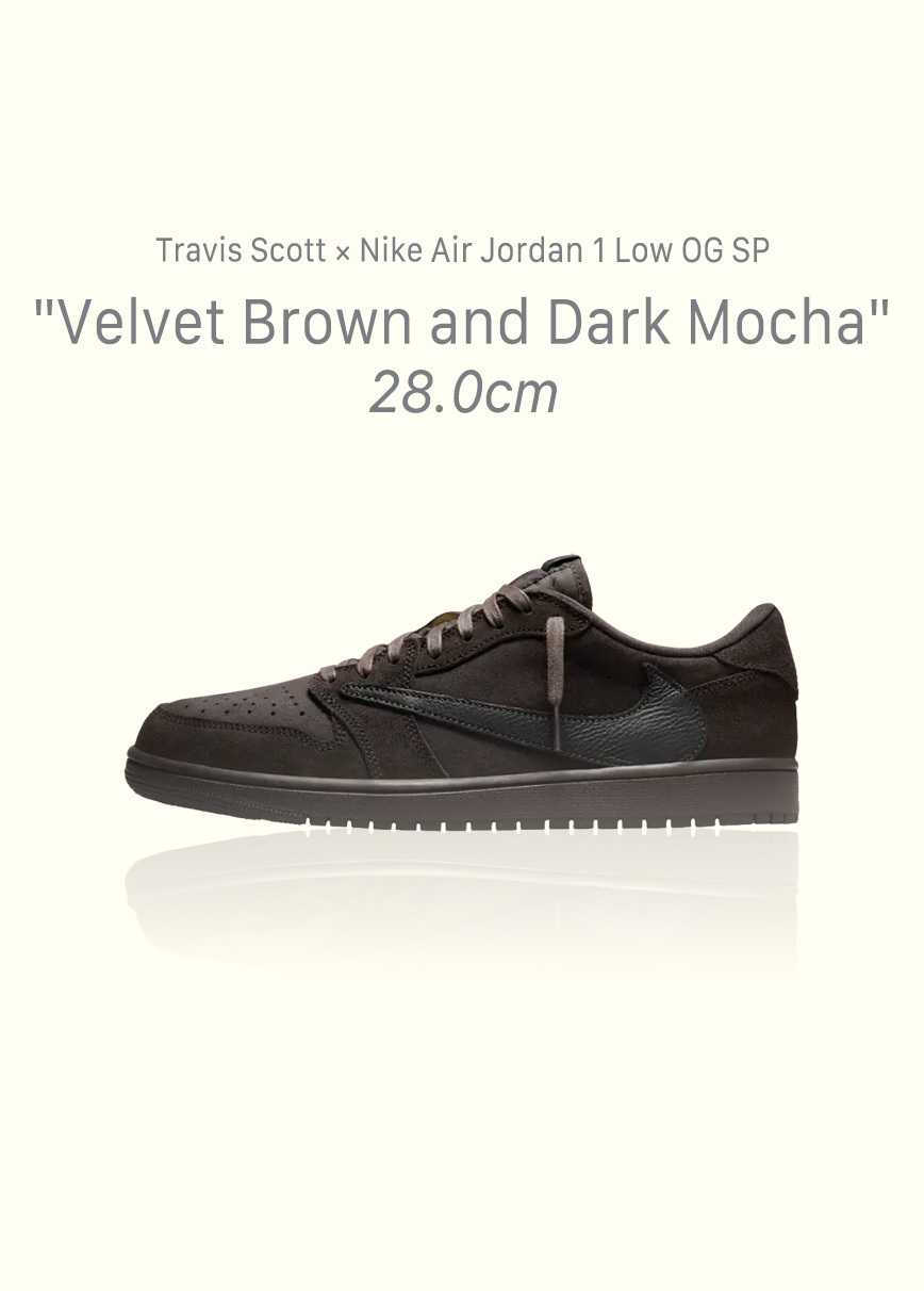 Travis Scott × Nike Air Jordan 1 Low OG SP "Velvet Brown and Dark Mocha"