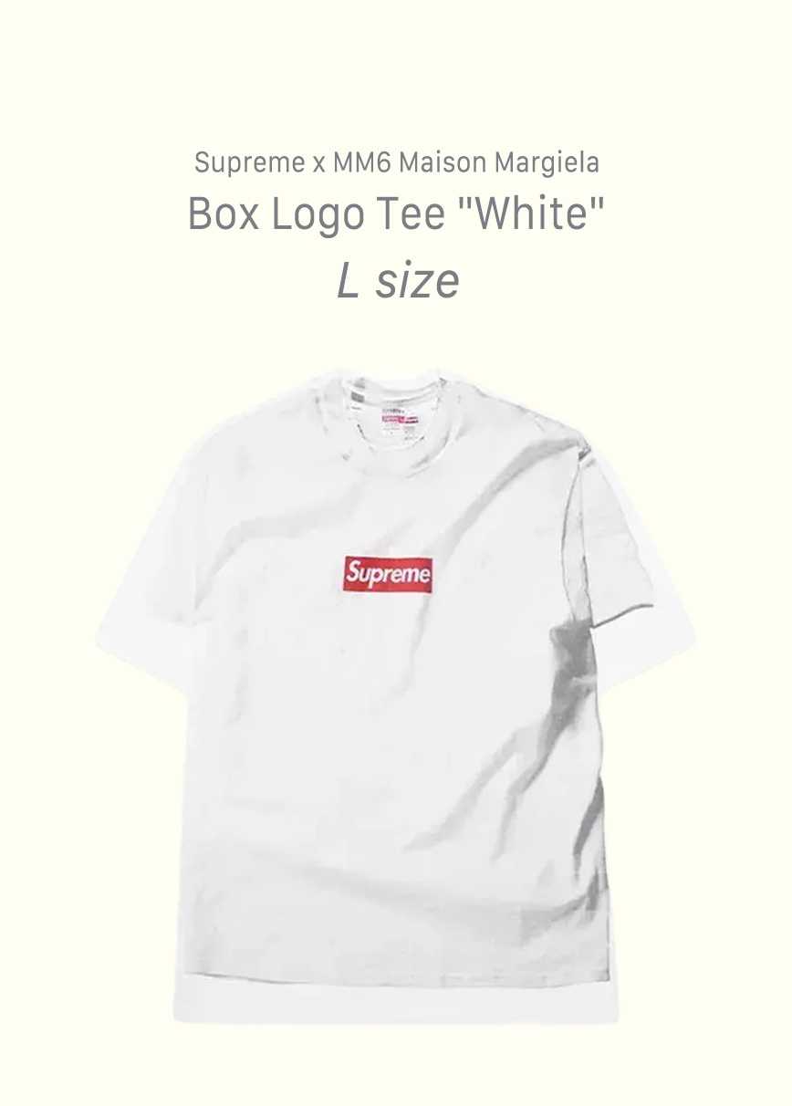 Supreme x MM6 Maison Margiela Box Logo Tee "White"