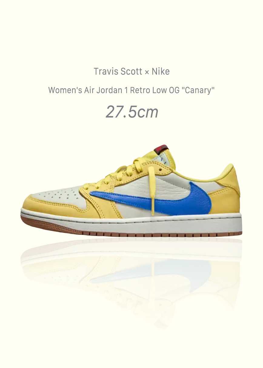 Travis Scott × Nike Women's Air Jordan 1 Retro Low OG "Canary"