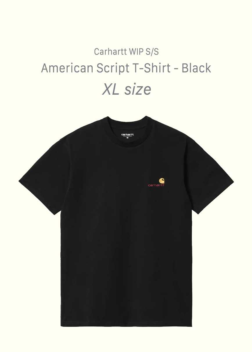 Carhartt WIP S/S American Script T-Shirt - Black