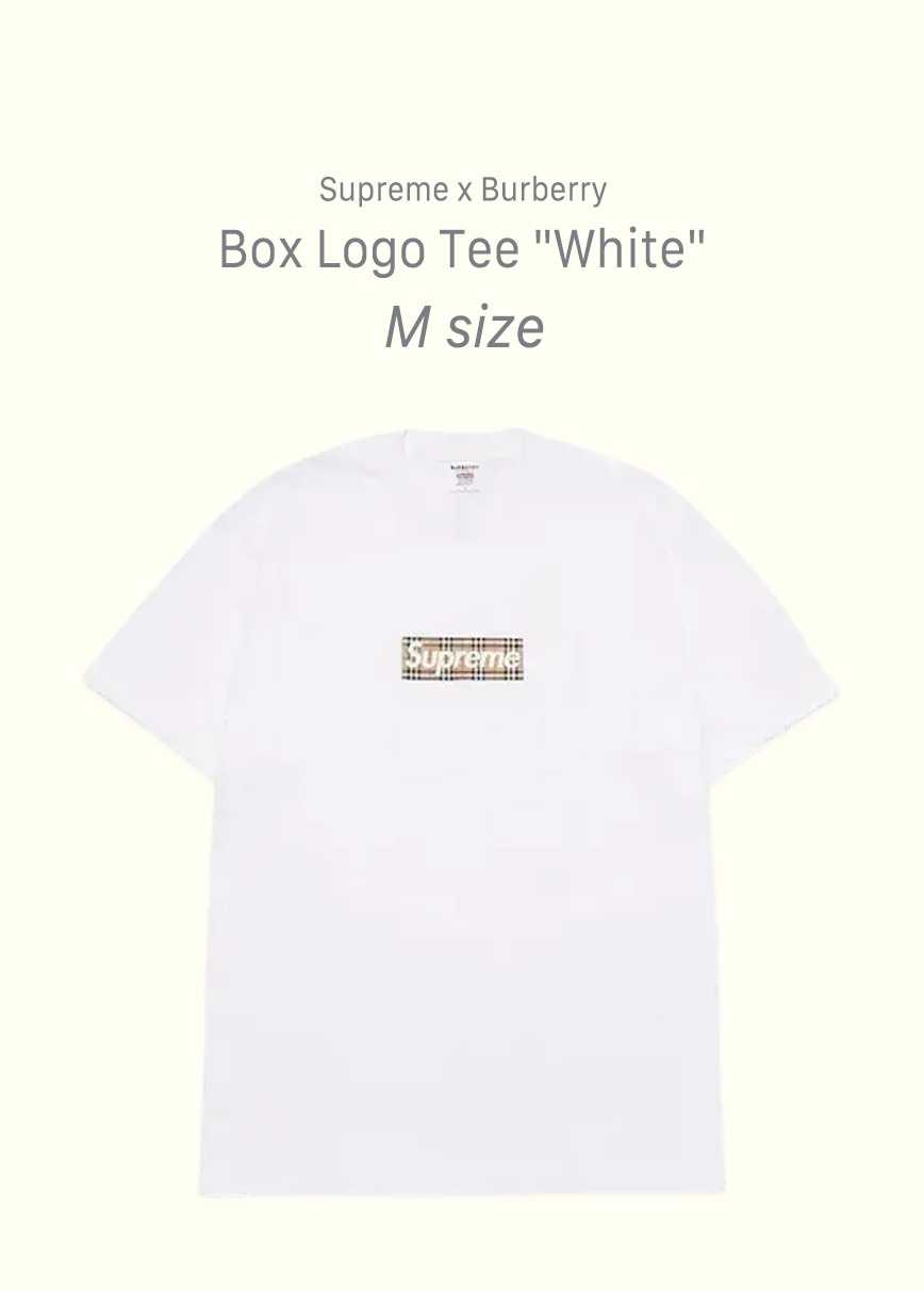 Supreme x Burberry Box Logo Tee "White"