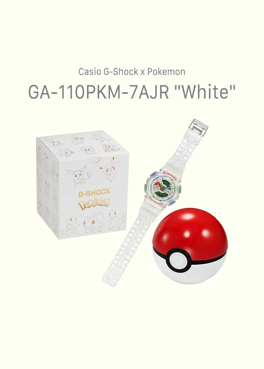 Casio G-Shock x Pokemon GA-110PKM-7AJR "White"