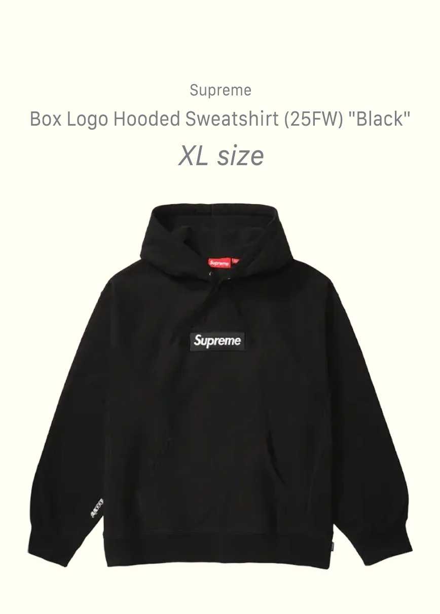 Supreme Box Logo Hooded Sweatshirt (25FW) "Black"