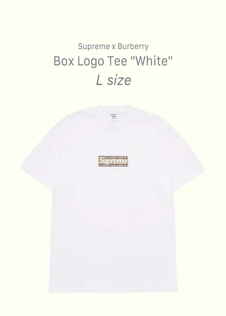 Supreme x Burberry Box Logo Tee "White"