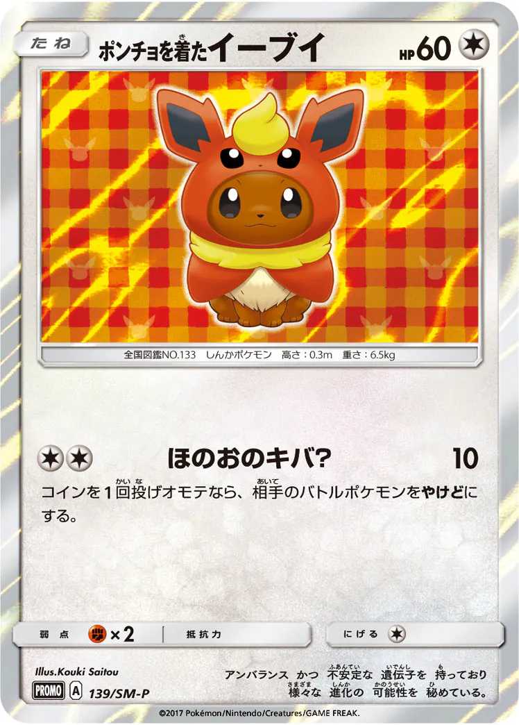 ポンチョを着たイーブイ