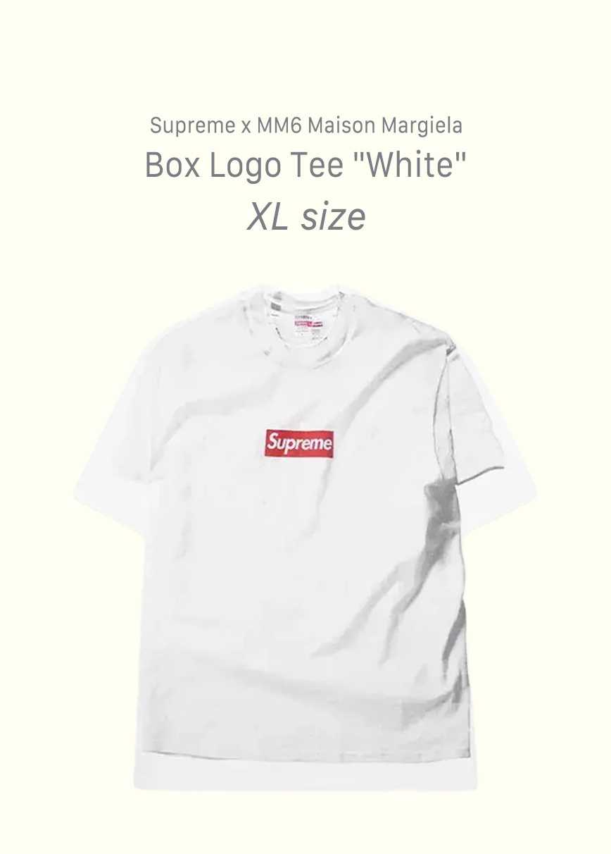 Supreme x MM6 Maison Margiela Box Logo Tee "White"