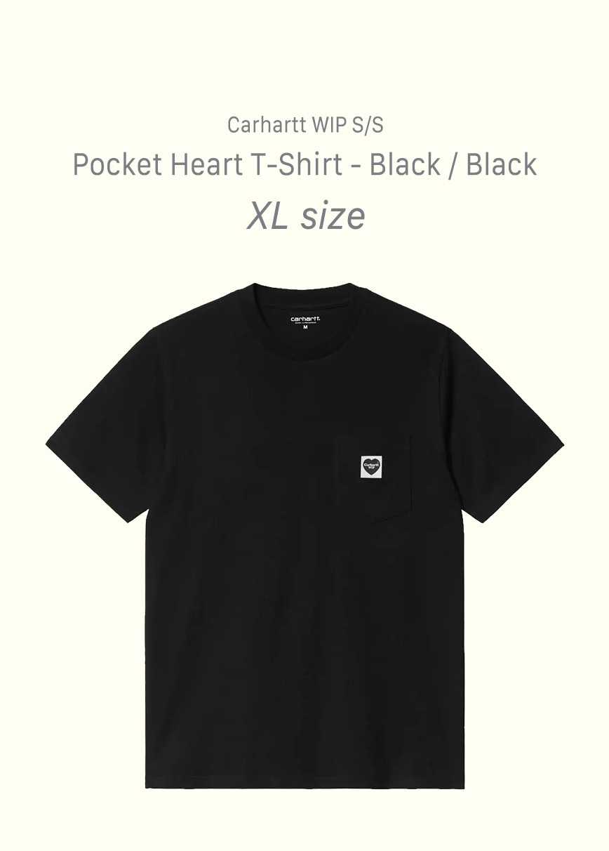 Carhartt WIP S/S Pocket Heart T-Shirt - Black / Black