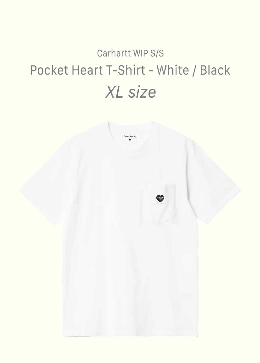 Carhartt WIP S/S Pocket Heart T-Shirt - White / Black