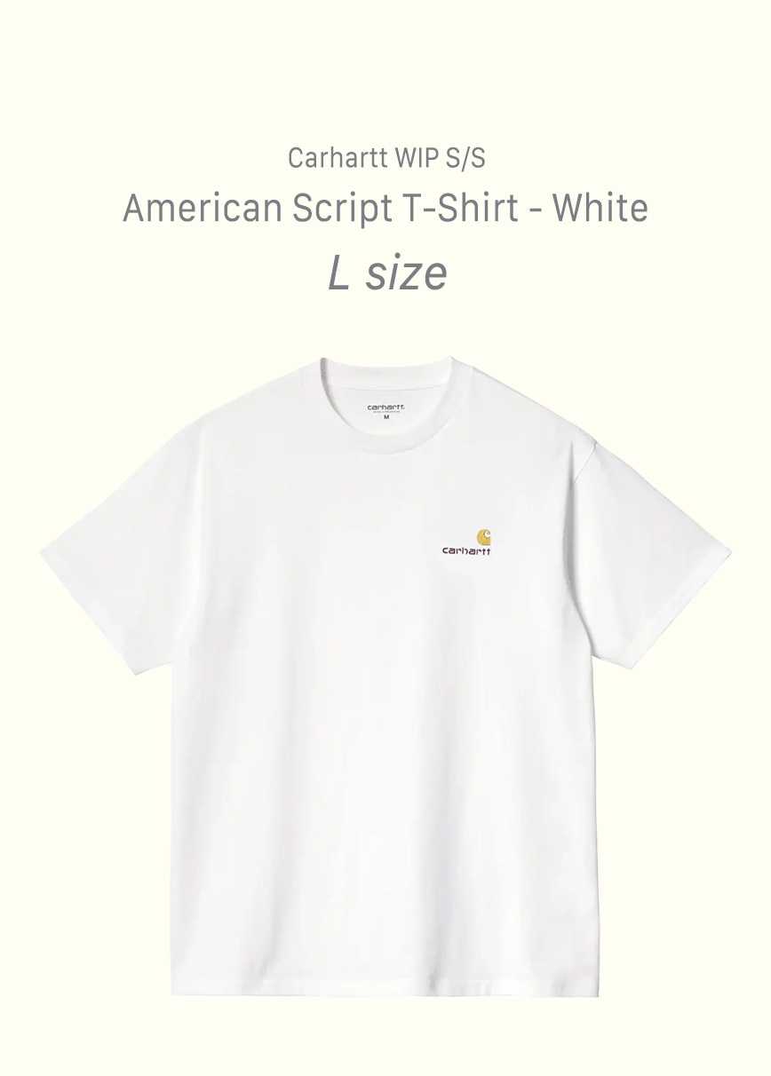 Carhartt WIP S/S American Script T-Shirt - White