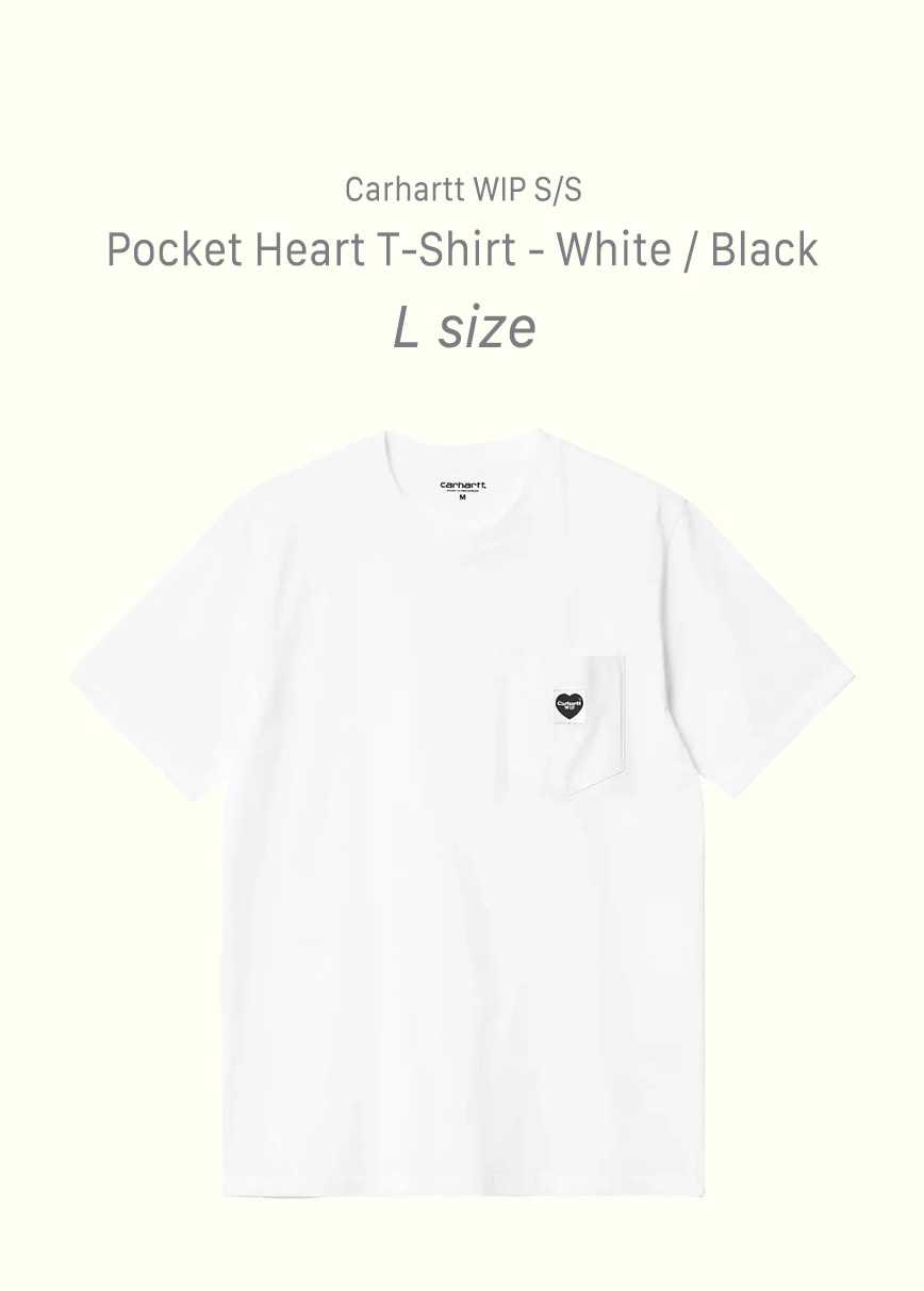 Carhartt WIP S/S Pocket Heart T-Shirt - White / Black
