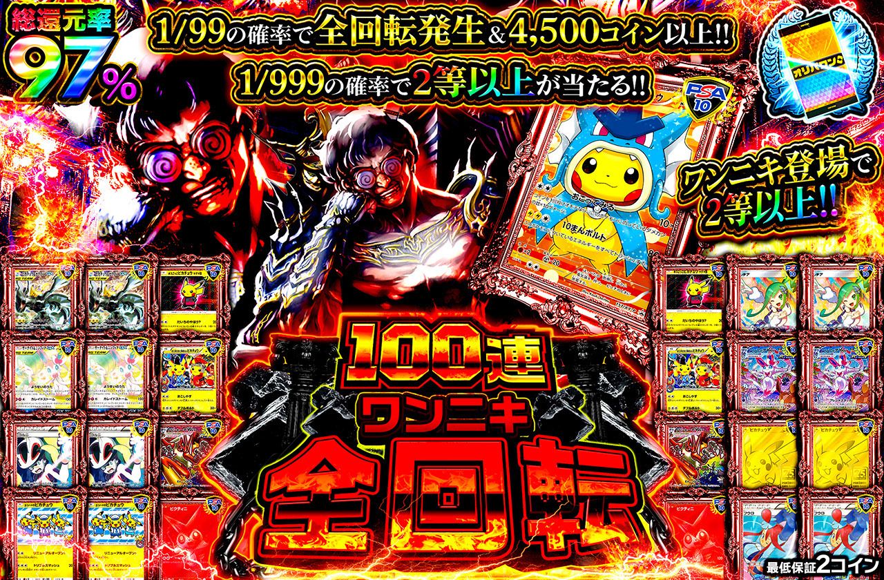 100連ワンニキ全回転