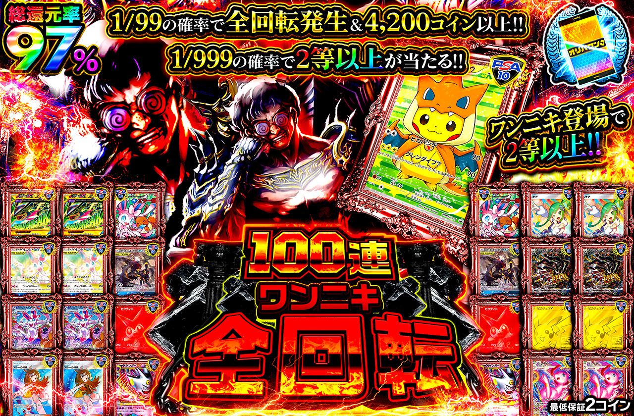 100連ワンニキ全回転