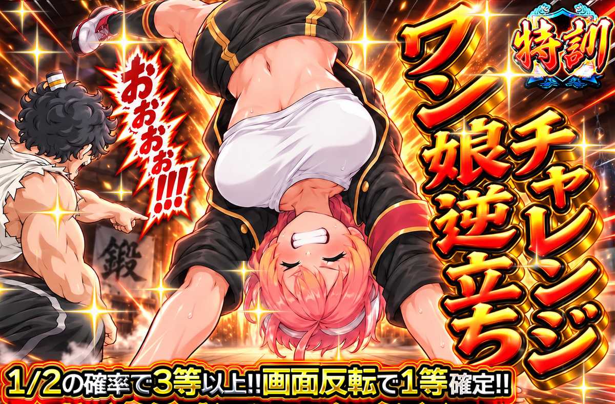 ワン娘逆立ちチャレンジ
